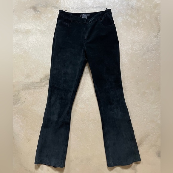Arden B Pants - Vintage Arden B Black Suede Flare Pants – Y2K Bootcut, Size 4